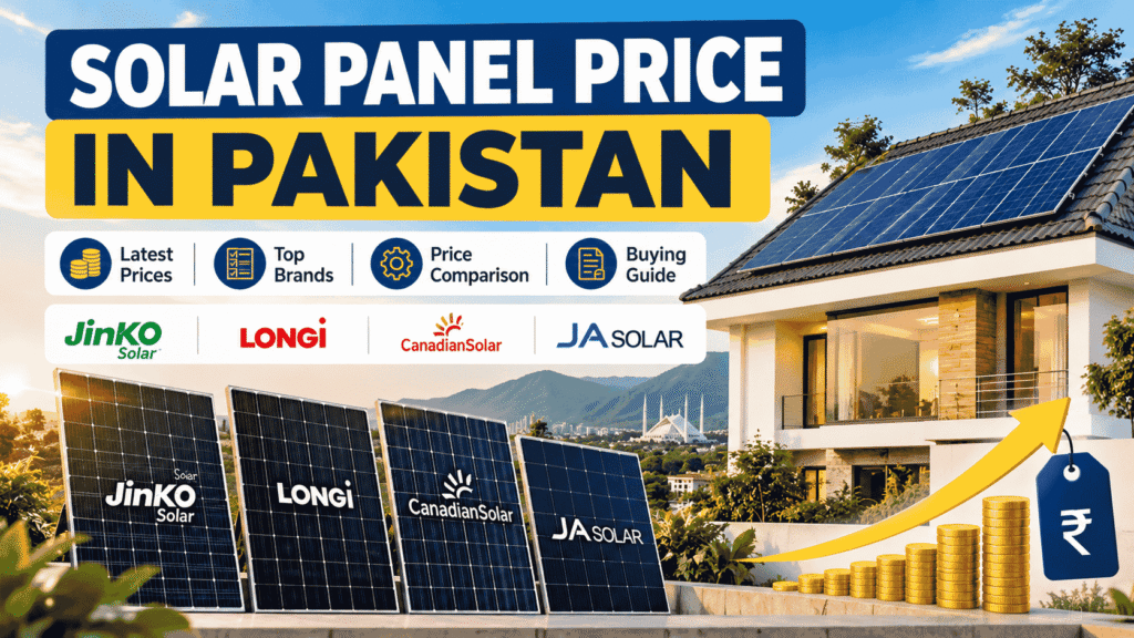 Solar Panel Price in Pakistan (2026): Per-Watt Rates, Panel Costs and Compare Quotes